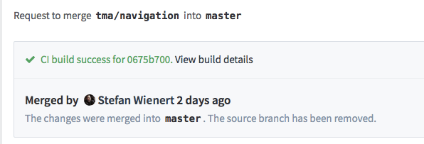 Gitlab Merge Requests are annotated by build result